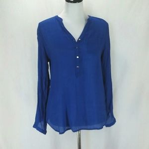 Dressbarn Blouse Size Small Blue Top Shirt